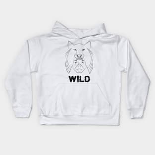 Wild Wolf Man Kids Hoodie